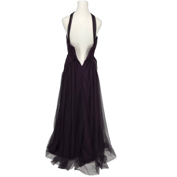 Vintage Formal Gown Jim Hjelm Occasions Purple Tulle‎ Dress Size 4 - Picture 4 of 16